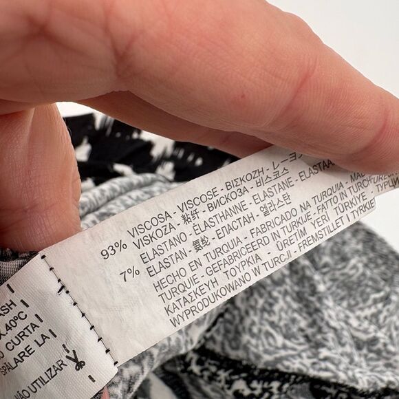 Zara | Black and White Patterned Women's Top - Picture 5 of 5